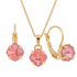 Комплект "Magical Square (Maroon Ignite)" с кристаллами Swarovski™